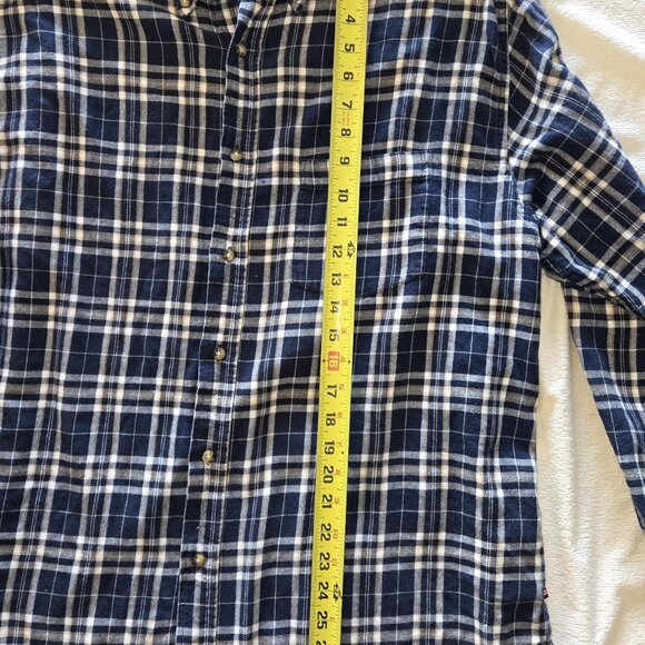 Timber Creek by WranglerPlaid Flannel Shirt Mens Blue & Gray Size XL Long Sleeve - Picture 9 of 11